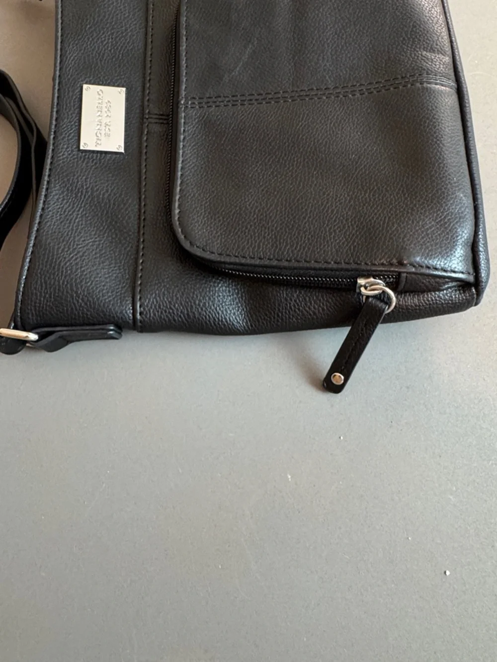 Tignanello Black Pebbled Leather Crossbody